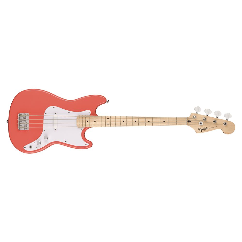 Squier by Fender Бас-гитара Sonic Bronco Bass Tahitian Coral 4-струнная, корпус Тополь