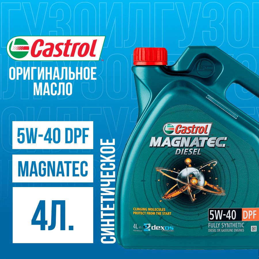 Масло моторное Castrol 5W-40 Синтетическое - купить в интернет-магазине  OZON (1322344148)