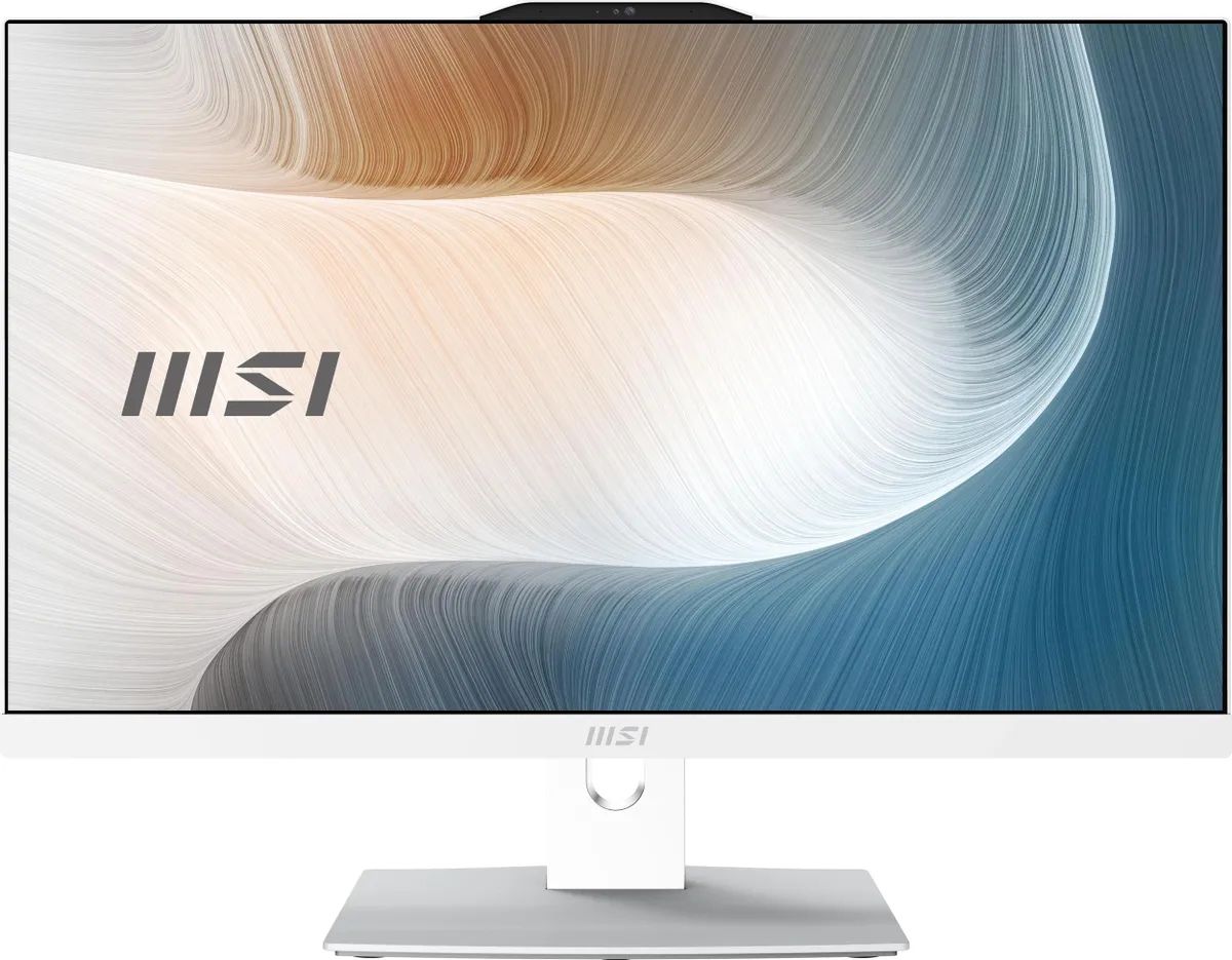 MSI 23.8" Моноблок Modern AM242P 12M-673XRU (Intel Core i5-1235U, RAM 16 ГБ, SSD 256 ГБ, Intel Iris Xe Graphics, Без ОС), 9S6-AE0712-673, белый, Русская раскладка