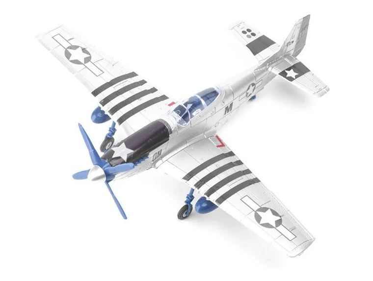 Цветная сборная модель самолета MUSTANG P-51D Fighter 4D 1:48 Белая раскраска  #1