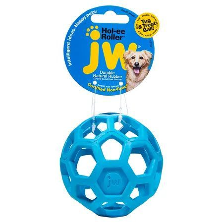 Игрушка для собак Мяч-пазл дозатор лакомства JW Pet Hol-ee Roller Rubber Dog Toy, Small  #1