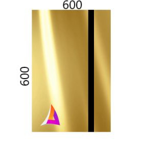 Пластик для лазерной гравировки (Золото глянец на чёрном) 600мм_600мм 1,3мм  #1