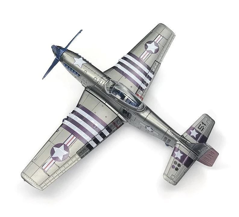 Цветная сборная модель самолета MUSTANG P-51D Fighter 4D 1:48 ВМФ США Темно серый  #1