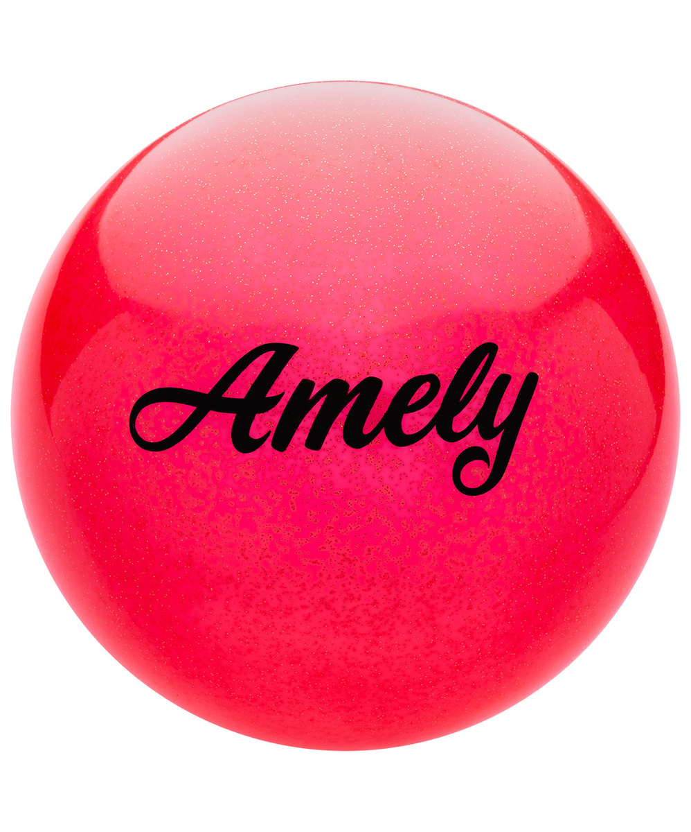 Мяч для художественной гимнастики Amely Agb-102, 19 см, красный, с .