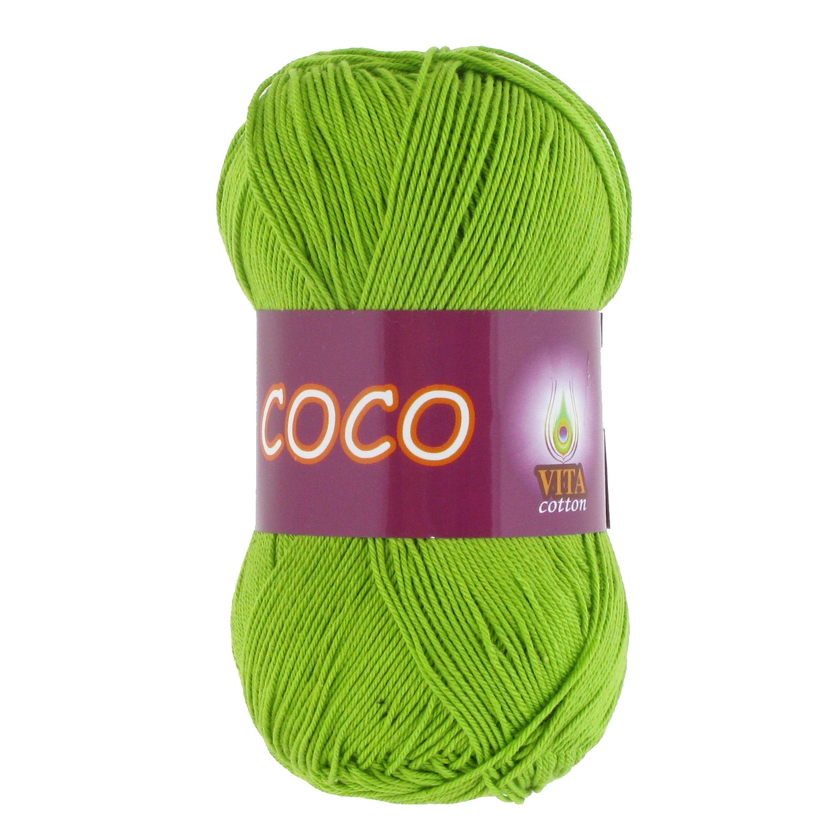 Пряжа для вязания VITA Coco, 10 шт, цвет: зеленый, состав: 100% Хлопок, 50 гр/240 м  #1