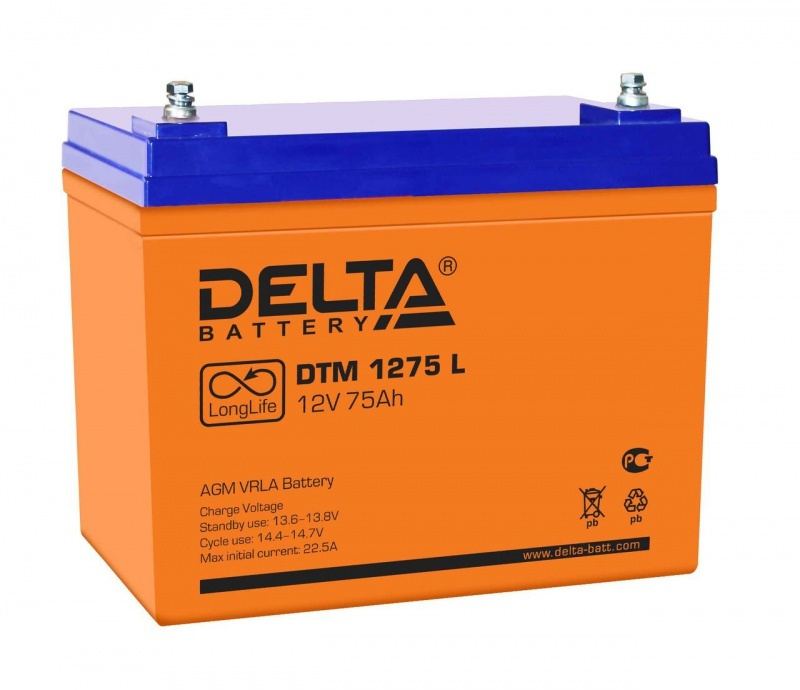 Гелевый аккумулятор DELTA DTM 1275L #1