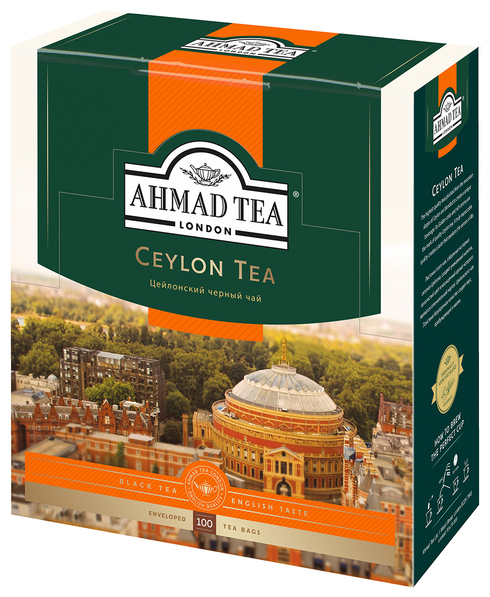 Чай в пакетиках черный Ahmad Tea Ceylon Tea, 100 шт #1