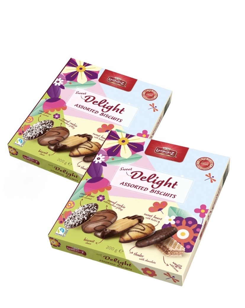 Печенье Lambertz Sweet delight assorted biscuits, 2 шт по 200г — купить ...