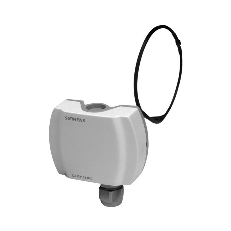 Датчик температуры канальный Pt1000, -50/80С, монтажный фланец, Siemens ...