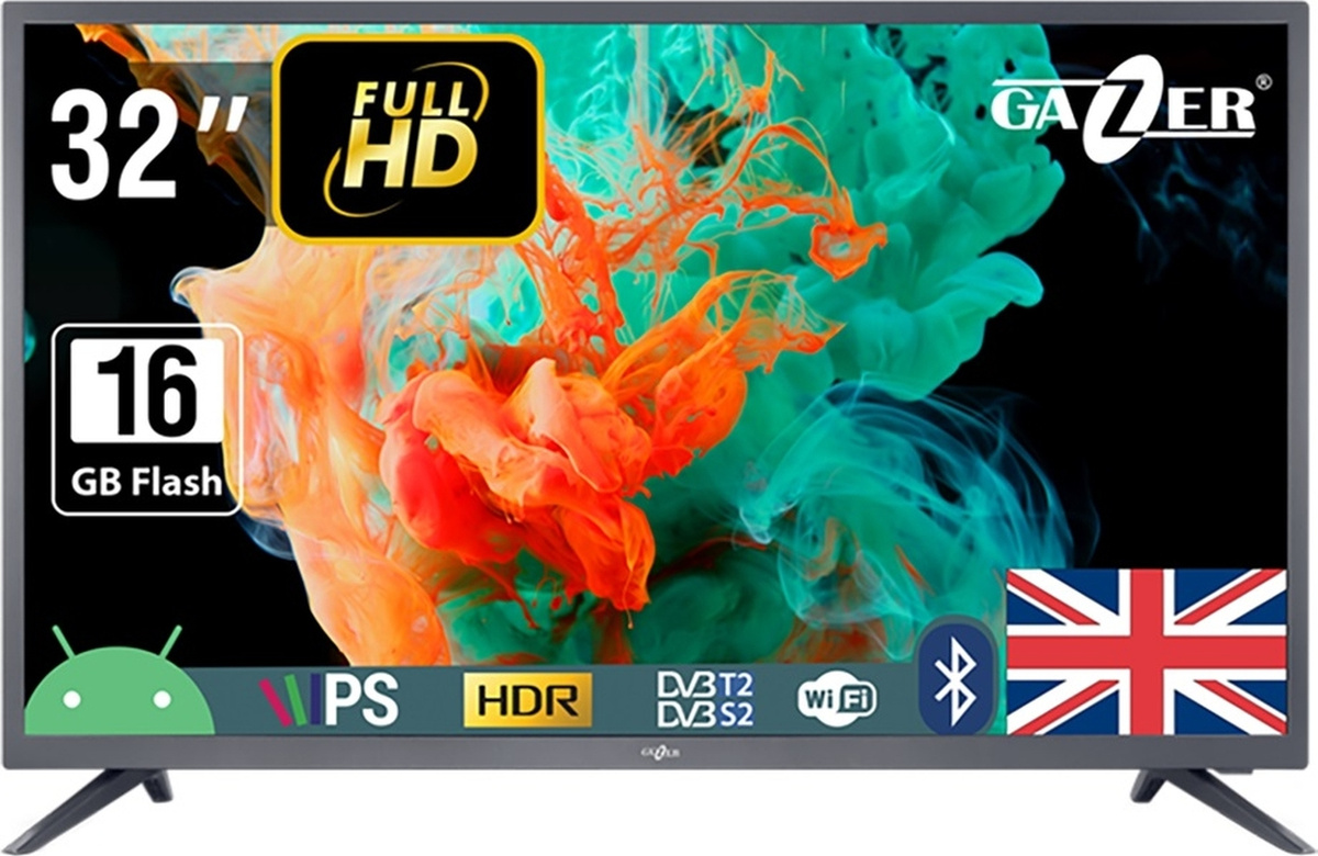 Телевизор Gazer TV32-FS2G 32" Full HD, серый #1