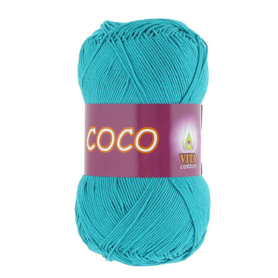 Пряжа для вязания VITA Coco, 10 шт, цвет: голубой, состав: 100% Хлопок, 50 гр/240 м  #1