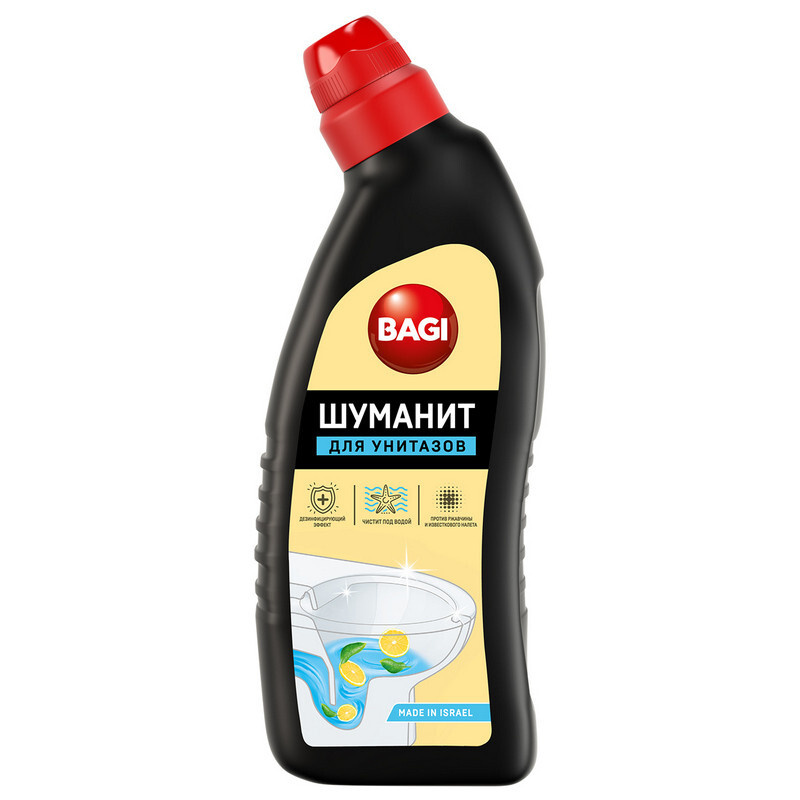 Средство для сантехники Bagi Шуманит д/ унитазов Лимон, 650 мл — купить ...