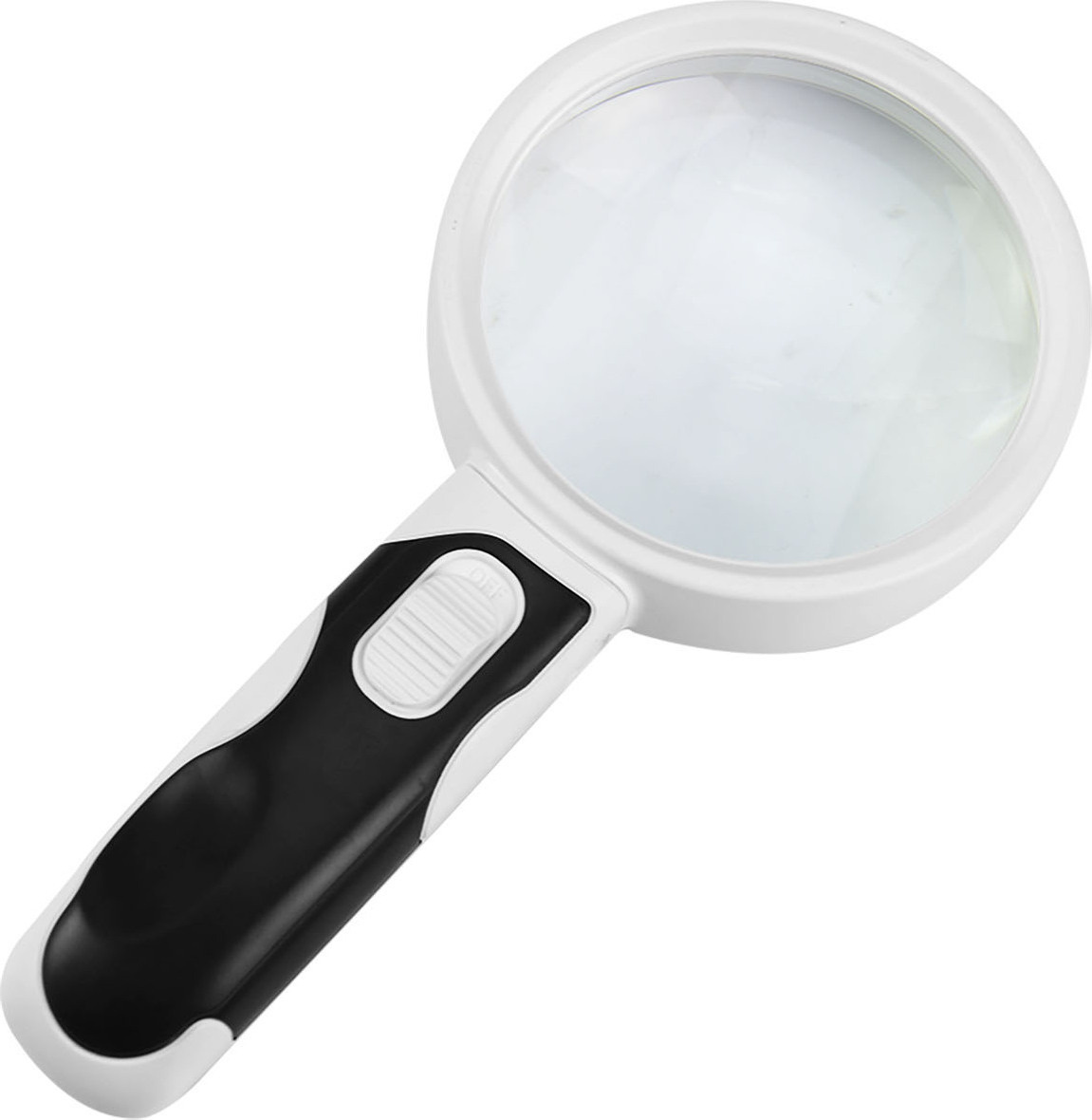 Лупа ручная круглая 10x-50мм с подсветкой (2 LED) Kromatech 77350B ...