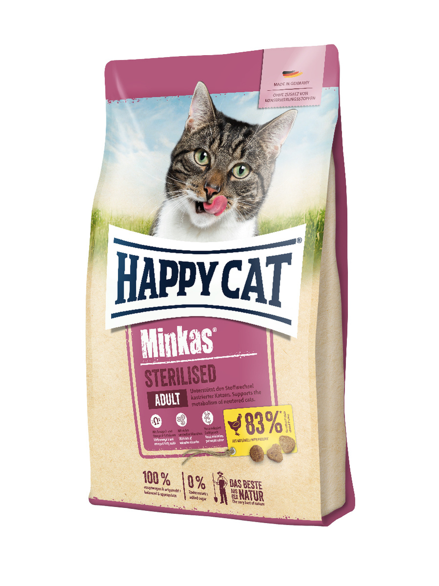 Cухой корм для стерилизованных кошек Хэппи Кэт Happy Cat Минкас ...