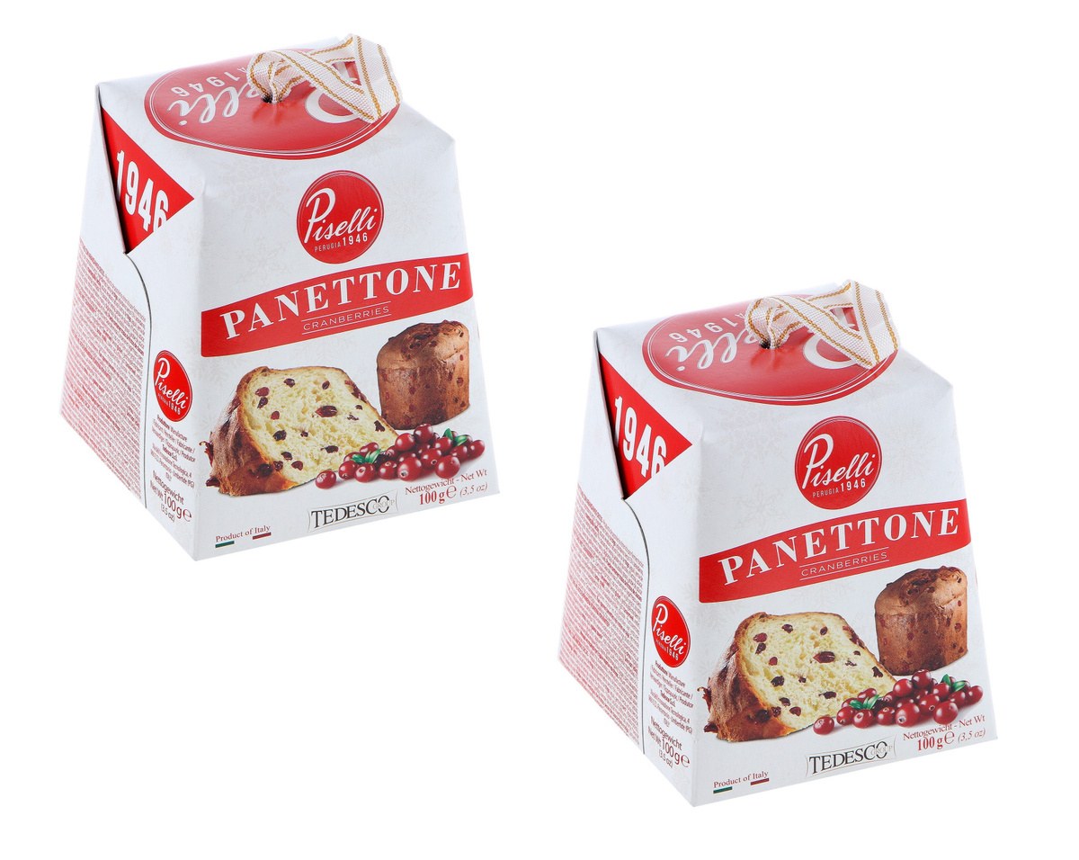 Кекс-мини панеттоне Tedesco Panettone с клюквой и цукатами, в ...