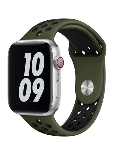 green and black apple watch band