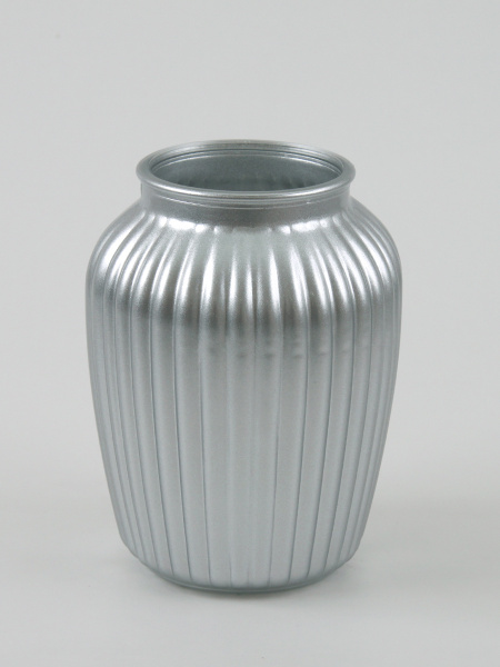 Ваза NiNaGlass, 19.5 см , Стекло, цвет: серебристый купить c доставкой ...