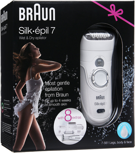 Braun Silk-epil 7 Wet&Dry 7-561 эпилятор с триммером - купить с ...