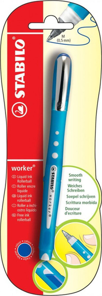 Ручка-роллер STABILO Worker+ Colorful, цвет чернил синий - купить с ...