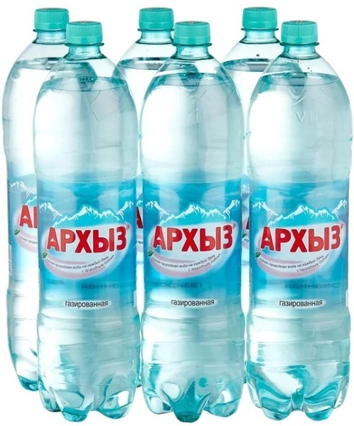 Вода минеральная Архыз 1,5 л газированная питьевая столовая комплект: 1 ...