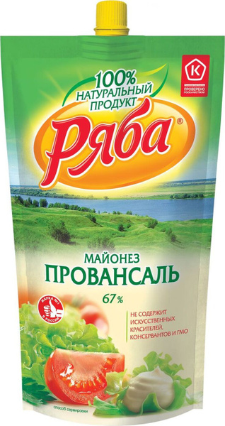 Майонез Ряба "Провансаль", 67%, 400 г - купить с доставкой по выгодным ...