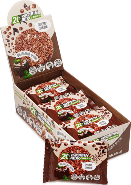 Хлебцы протеино-злаковые ProteinRex Crispy 20% (коробка 12шт ...