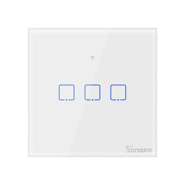 SONOFF T1EU3C-TX 3-канальный умный настенный выключатель света WiFi 433 ...