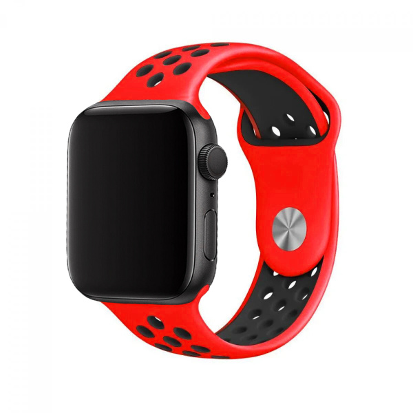 Силиконовый спортивный ремешок для смарт часов Apple Watch (Эпл Вотч ...