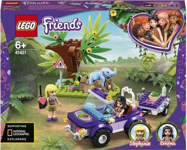 Конструктор LEGO Friends Джунгли: спасение слонёнка, 203 детали, 6 ...