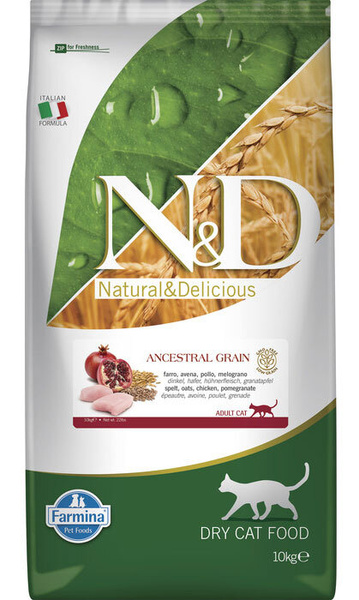 Сухой низкозерновой корм N&D Ancestral Grain Cat для взрослых кошек ...