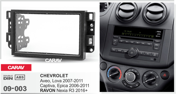 Переходная рамка 2Din 7 дюймов Chevrolet Aveo, Captiva, Epica, Ravon ...