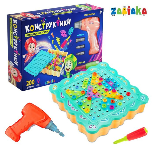 Конструктор винтовой "Конструктики" с подсветкой, 200 деталей - купить ...