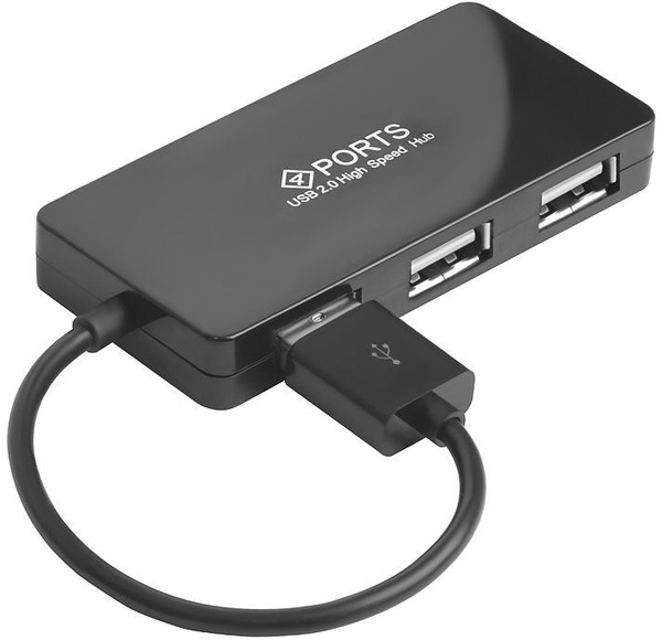 USB Hub 2.0 на 4 порта GCR для компьютера ноутбука телевизора черный ...