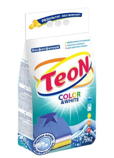 TEON Стиральный порошок 9000 г Для белых тканей - купить с доставкой по ...