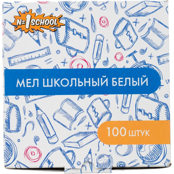 Мел школьный белый №1 School Отличник 100 шт. картон наб - купить с ...