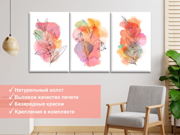Модульная картина/Модульная картина на холсте/Модульная картина в ...