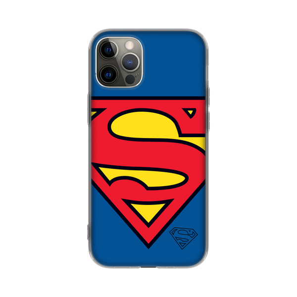 Чехол для Apple iPhone 12 Pro/ 12, черный, Superman-logo, фиолетовый ...