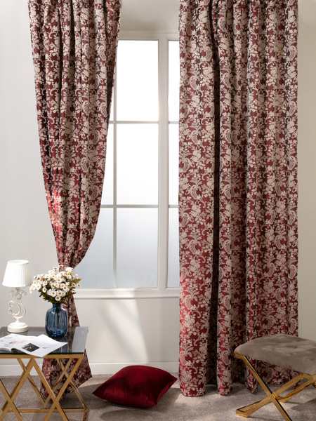 Комплект штор SANPA HOME Матильда , 280х200см, бордовый, Полиэстер ...