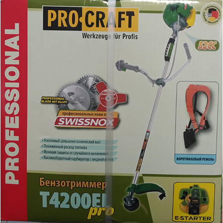 Триммер бензиновый Procraft T4200 EL Электростартер, - купить по ...