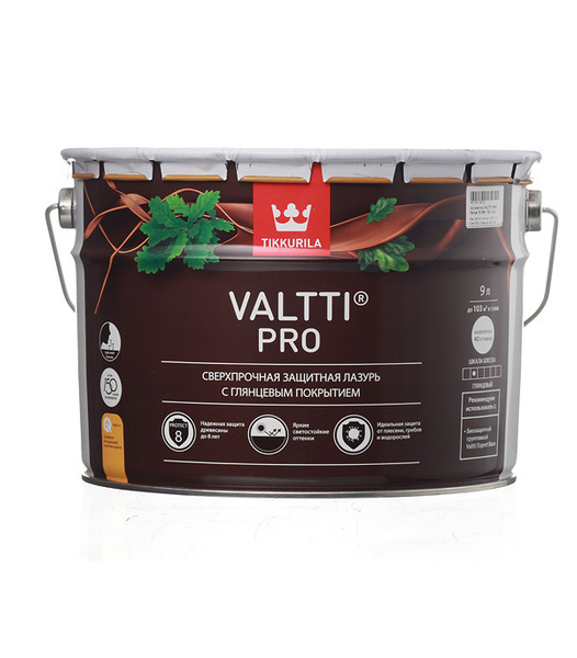 Антисептик Tikkurila Valtti Pro декоративный для дерева бесцветный 9 л ...