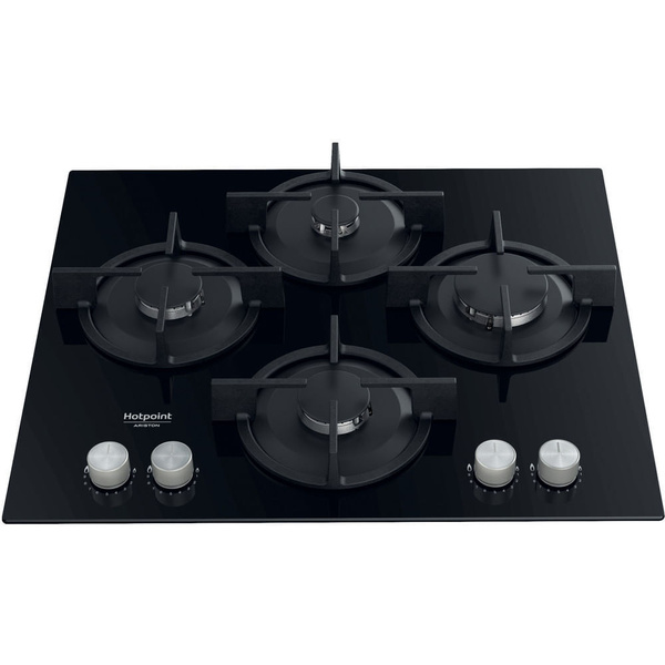 Встраиваемая газовая варочная панель Hotpoint QS 61S/BK, 4 конфорки ...