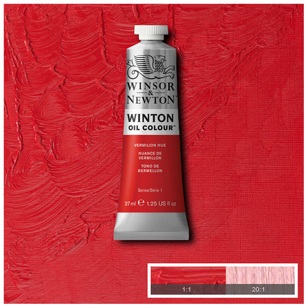 Краска масляная Winsor&Newton "Winton", 37мл, киноварь (пунцовый ярко ...