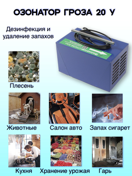 Озонатор Гроза 20, синий - купить по выгодным ценам в интернет-магазине ...