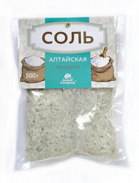 Соль пищевая Алтай Старовер Алтайских озер, 500г - купить с доставкой ...