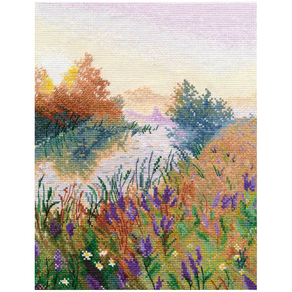 Набор для вышивания крестом ОВЕН, вышивка крестиком Туманное утро ...