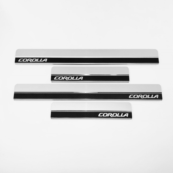 Накладки на пороги TOYOTA COROLLA 12 E210 CARBON /ТОЙОТА Королла Е210 ...