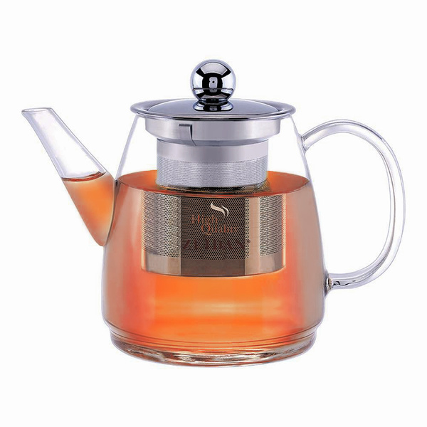 Чайник заварочный стеклянный Zeidan 600 мл из термостойкого стекла с ...