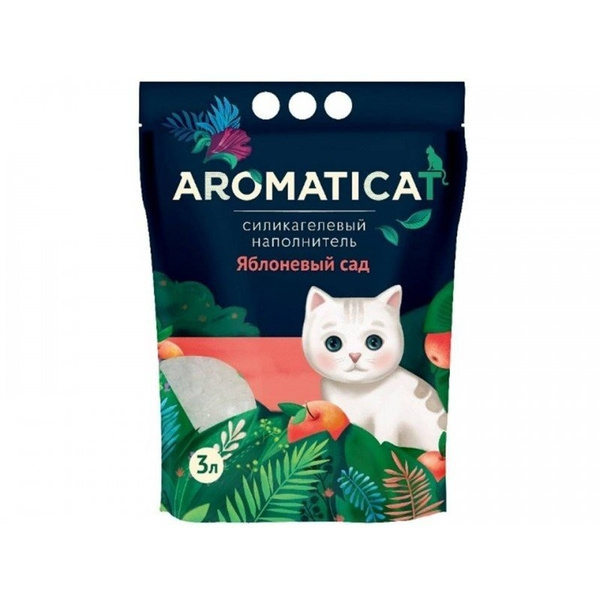 AromatiCat "Яблоневый сад" Наполнитель силикагелевый для кошачьих ...