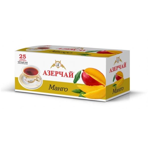 "Azercay" Чай черный с манго 25 пак. 7уп. - купить с доставкой по ...