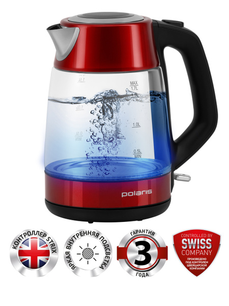 Polaris Чайник электрический PWK 1760CGL стеклянный , с подсветкой ...